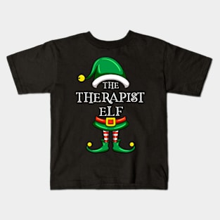 The Therapist Elf Matching Family Christmas Pajama Kids T-Shirt